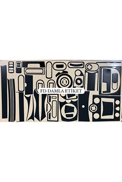 FD Damla Etiket Renault Megane 2 - طقم تصميم خاص مطلي باللون الأسود اللامع با...