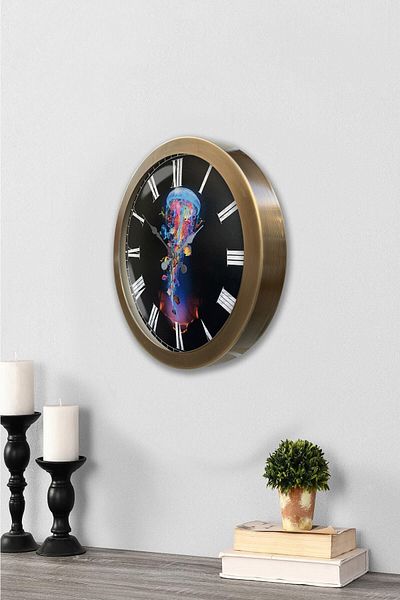 Kasva Concept 36 cm Tumbled Metal Sea Wall Clock