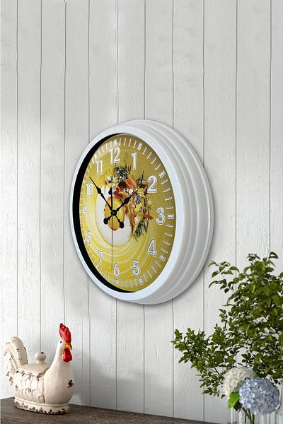Kasva Concept 40 cm White Metal Kitchen Wall Clock