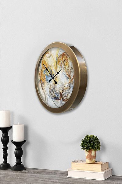 Kasva Concept Cadou 36 Cm Ceas de Perete Galaxy Metal Antic