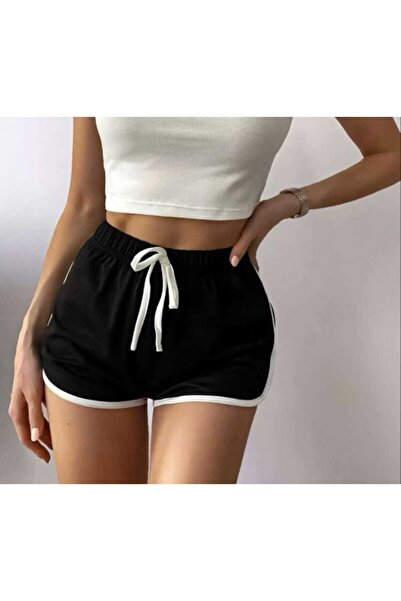 Elvino Evde Dışarıda Sporda Giymelik Kısa Mini Rahat Kesim Kadın Şort