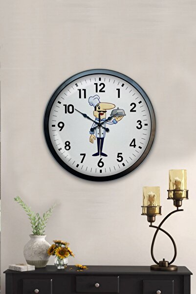 Kasva Concept ساعة حائط على شكل طائر معدني أسود مقاس 40 سم