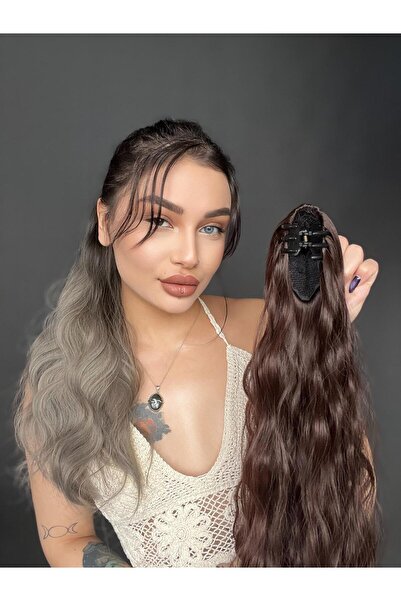 Suzan Peruk Mini Mandallı Çok kolay takılan At kuyruğu modeli. Doğal dalgalı