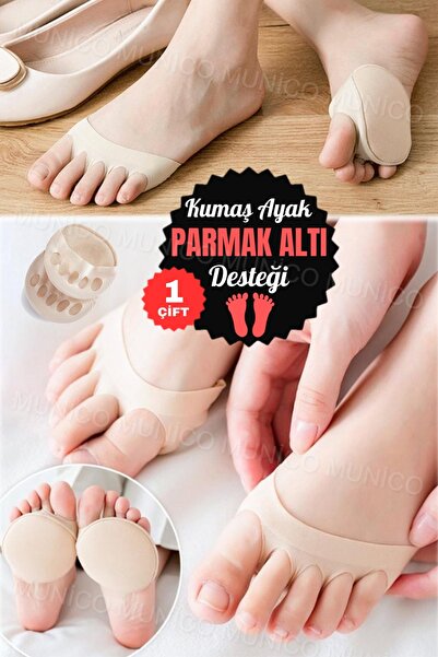 Munico Yüksek Topuklu Çorap Astarı Ön Ayak Ağrıya Dayanıklı Kalın Yarım Palmi...