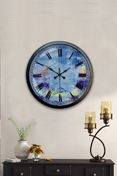 Kasva Concept ساعة حائط معدنية سوداء على شكل طائر أسود اللون 40 سم