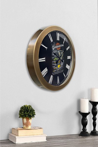 Kasva Concept 36 cm Tumbled Metal Cafe Wall Clock