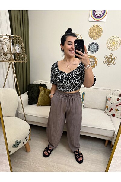 HERAVEGA BOUTİQUE LASTİKLİ GOFRE ŞALVAR PANTOLON
