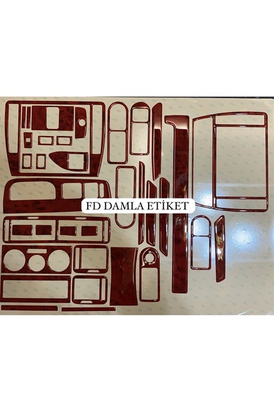 FD Damla Etiket توربيدو فولكس فاجن باسات B5 B5.5 - طقم غطاء صدر بلون الماهوجن...