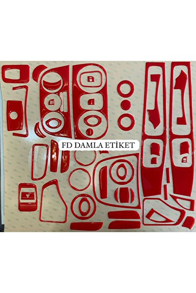 FD Damla Etiket فيات فيورينو لون أحمر خاص - تصميم مجموعة كاملة مطلية بالماهوجني