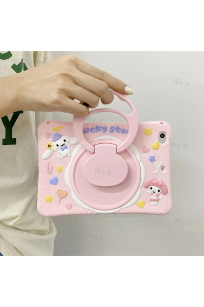 UnDePlus Apple iPad Air 2 9.7" Uyumlu Kılıf Cute Dolls Çocuk Karekter Kılıfı A1566 A1567