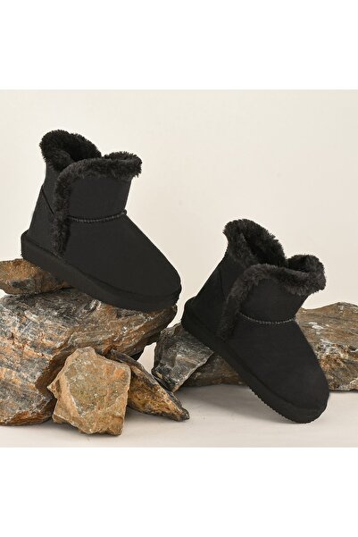 JustBow Παιδικά Μαύρα Μποτάκια