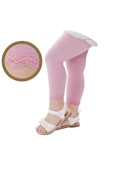 ÇORAPEVİ الجوارب القطنية للأطفال مع جزء من الدانتيل في الكاحل
