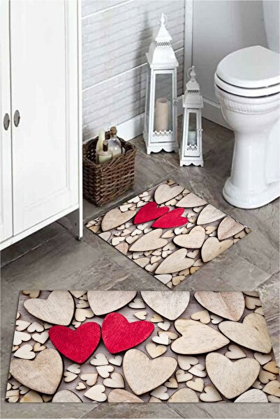 MEKTA HOME 3 Boyutlu Kalpli 2'li Banyo Paspas Takımı Mktpp-2013 60x100/50x60