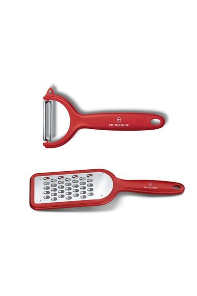 Victorinox مجموعة مقشرة ومبشرة فيكتورينوكس باللون الأحمر