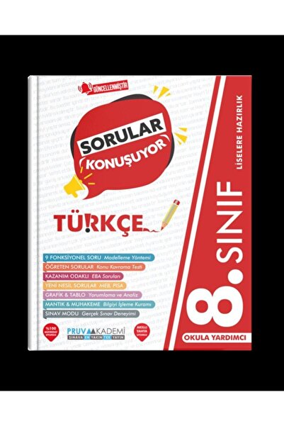 Pruva Akademi 8. Sınıf Türkçe Soru Bankası