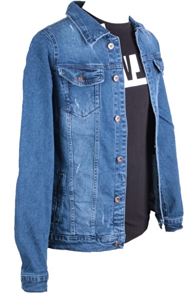 viking's line Erkek Kot Ceket Trend Giyim Denim Mont