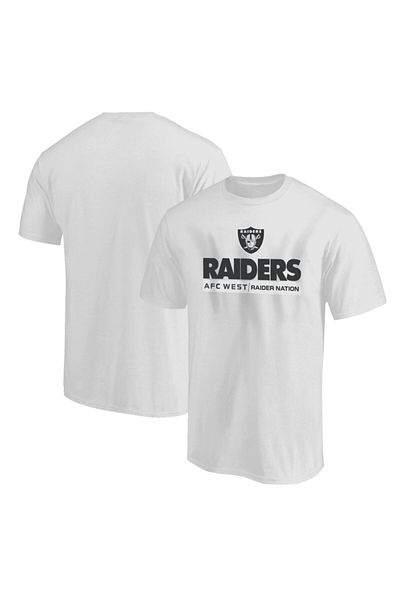 usateamfans Λευκό ανδρικό μπλουζάκι Oakland Raiders