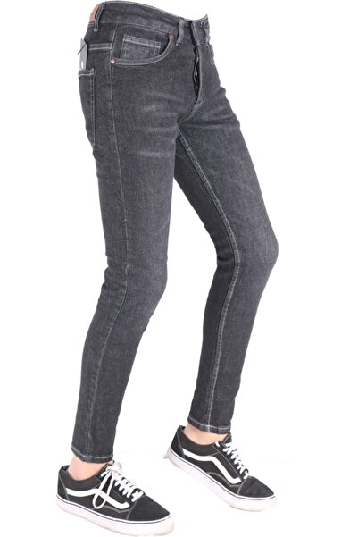 viking's line Erkek Denim pantolon Trend Spor Giyim Antrasıt Füme Bagy Pantolon