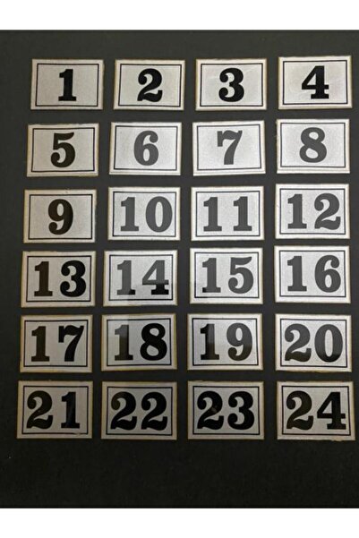 Genel Markalar 1 Den 24 E Kapı Numarası 3x3 cm
