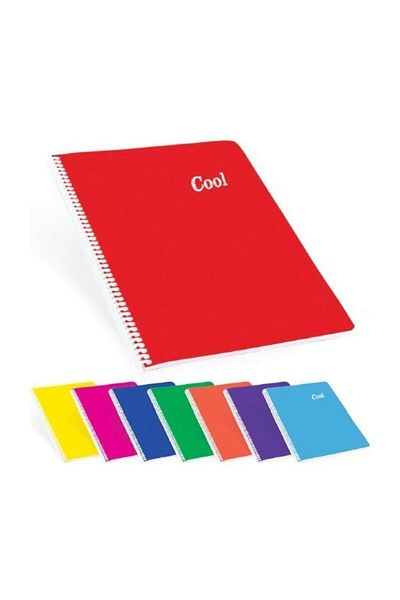 KESKİN COLOR Cool 72 Yp. Caiet cu copertă din plastic A5 cu dungi 4 buc