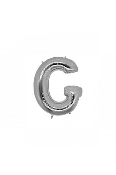 Deniz Party Store Silver Gray Foil Balloon Letter g 40" Inch 100 cm