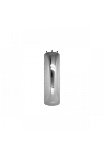 Deniz Party Store Silver Gray Foil Balloon I Letter I 40 " Inch 100 cm