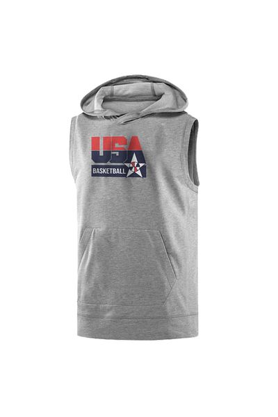 usateamfans فريق الولايات المتحدة الأمريكية الرمادي للرجال - بدون أكمام