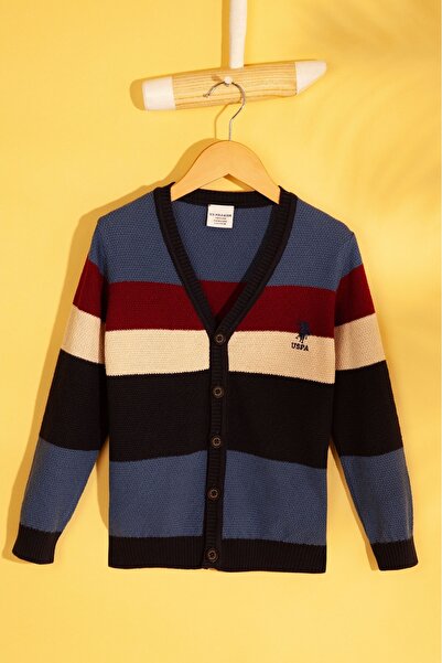 U.S. Polo Assn. Lacivert Erkek Çocuk Triko Hirka