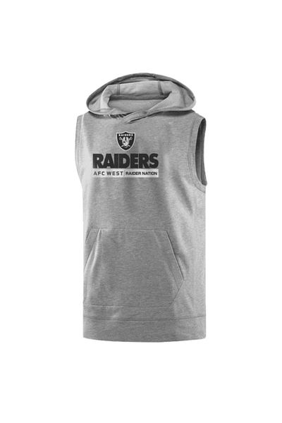 usateamfans سويت شيرت رجالي من White Oakland Raiders بدون أكمام