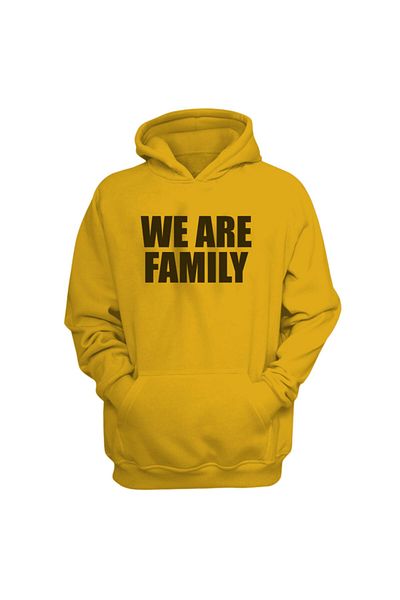 usateamfans Λευκό ανδρικό φούτερ με κουκούλα 'We Are Family'