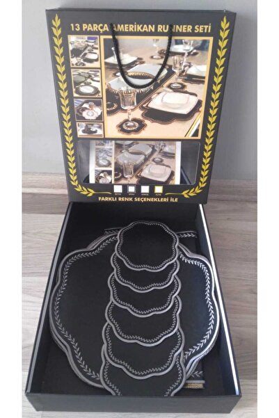 HİFA Amerikan Servis Ve Runner Seti (6 Kişilik)