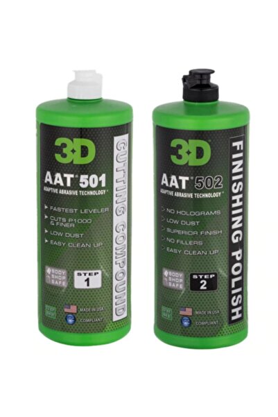 3D Profesyonel Pasta Ve Cila Seti 2 X 976 Ml. Aat 501 Ve Aat 502