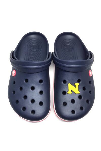 Crocs Унисекс жълти пантофки с буква N за декорация
