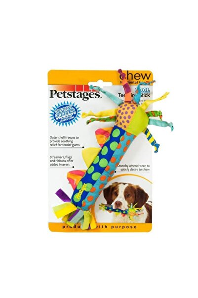 PetStages Cool Teething Stick Yavru Köpekler için Diş Kaşıma Oyuncağı - Hışırtılı ve Dondurulabilir