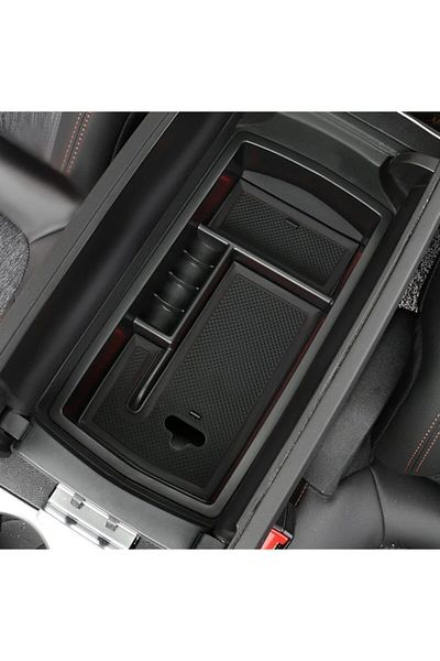 Autoline Peugeot 3008 2017-2023 Model Compatible Armrest Organizer Intermediate Compartment