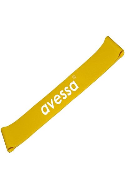 AVESSA شريط التمارين الرياضية من اللاتكس، مقاومة خفيفة، لون أصفر، مختبر 100
