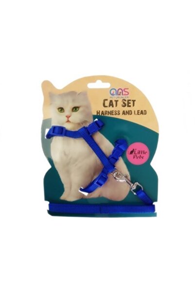 Genel Markalar Çınarcık Px Kedi Göğüs Bel Tasması Dokuma Mavi Standart