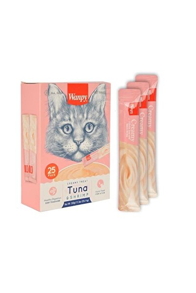 Wanpy Ton Balıklı & Karidesli Kedi Sıvı Ödülü 14 gr  25 li Paket
