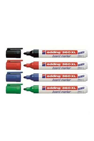 Edding 4 Pieces Mixed Color 360 Xl Refillable Board Pen