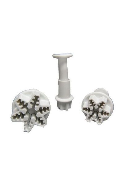 Pasta New Year's Press-on Mini Snowflake - Injector Cookie Mold 3 Pieces