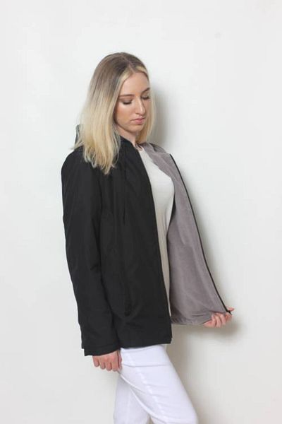 Cottoncool Palton negru din lână pentru femei