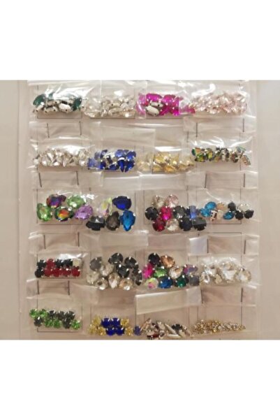 yiğit aksesuar Kasalı Dikme Cam Taş Set 195 Adet