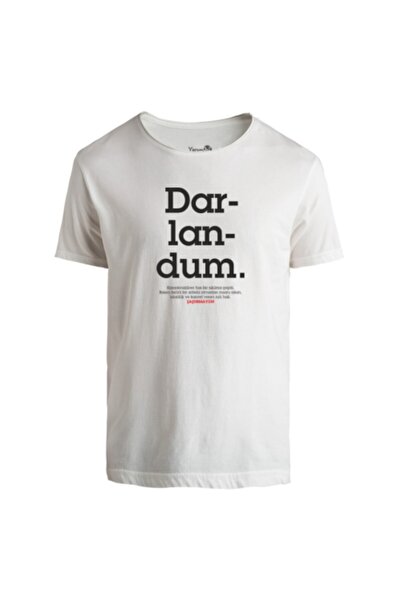 yerumoni Unisex Kırık Beyaz Darlandum Tasarım T-shirt