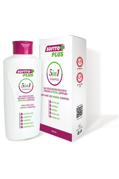 Softto Plus 5 in 1 Anti-Shedding Set - 360 ml Shampoo + 50 ml Hair Care Oil