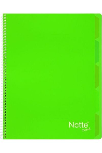 Notte Trend Plastic Cover A4 80 Sheets Line Spiral Notebook
