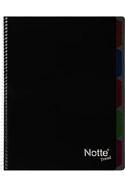 Notte Trend Plastic Cover A4 80 Sheets Line Spiral Notebook