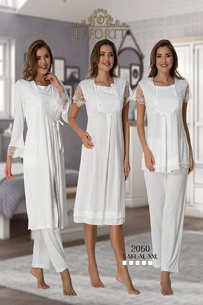 Effortt Women's White Maternity Pregnant Set of 4