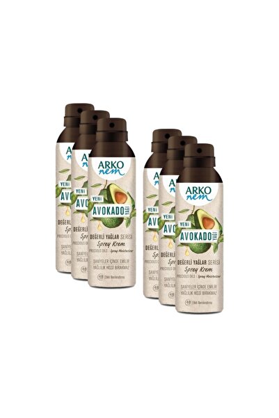 Arko Nem Nem Değerli Yağlar Avokado Yağı Sprey Krem 150 Ml X 6 Adet