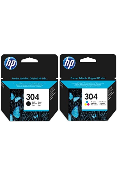HP 304 Siyah Ve Renkli Orjinal Kartuş Ücretsiz Kartuş N9k05ae, N9