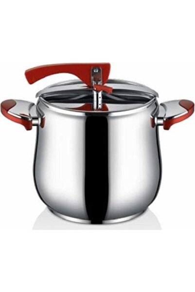 Genel Markalar Inter Çelik Güveç Düdüklü Tencere Kırmızı 8 Lt